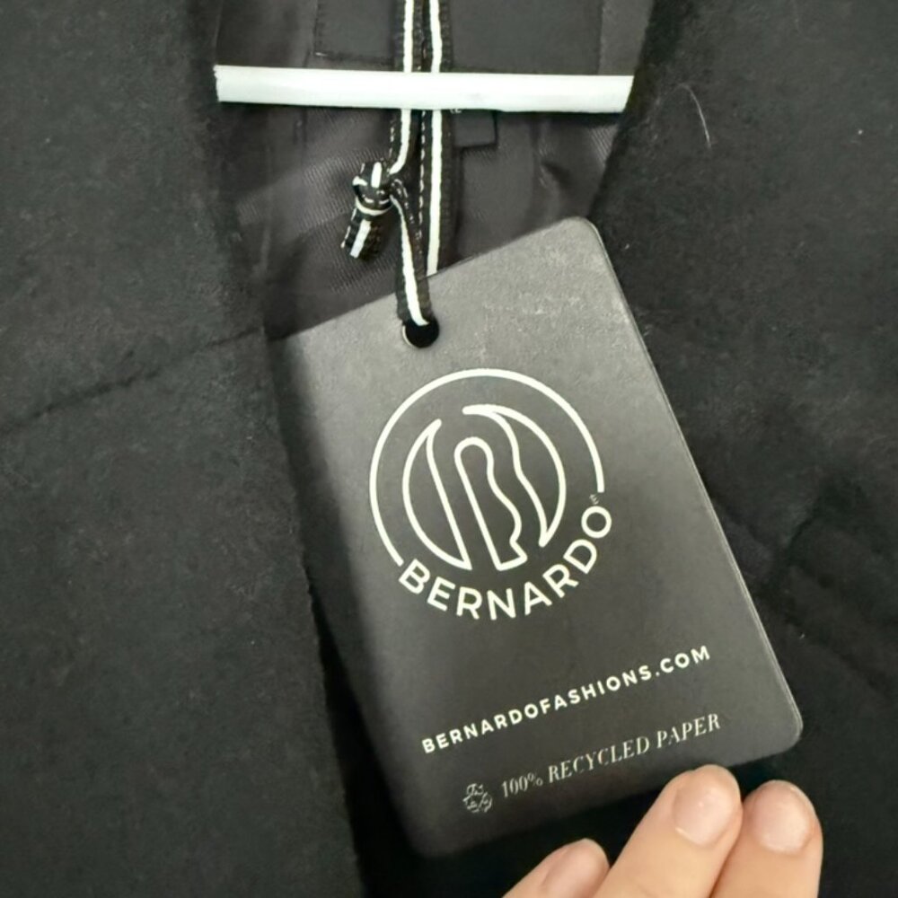$308 Retail NWT Bernardo Double Breasted Wool Blend Long Coat XL Nordstrom - Picture 7 of 11